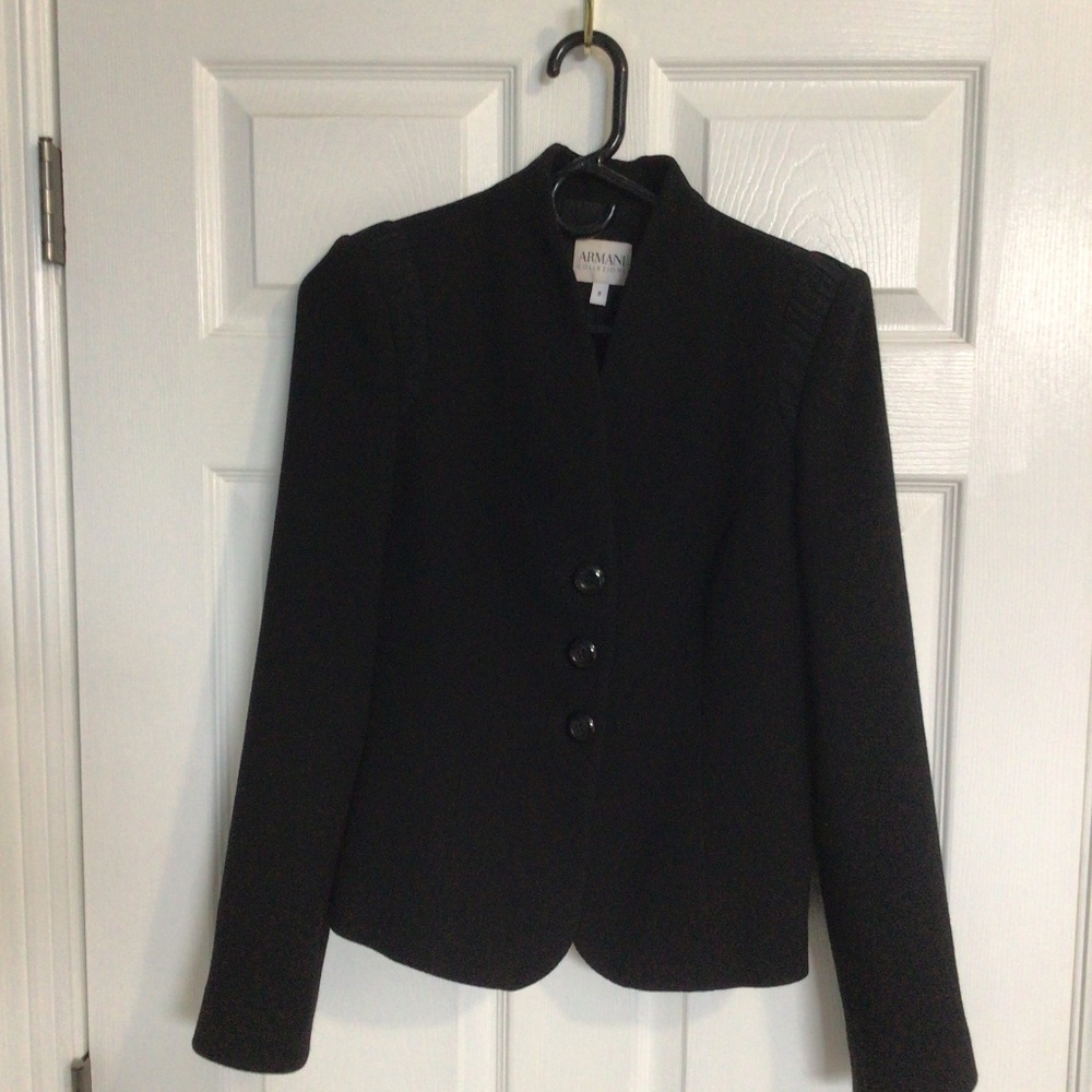 Black Armani Collezioni  Two Piece Suit - Size 8